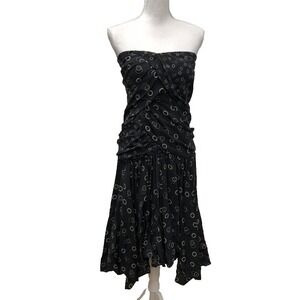 Isabel Marant Calliope Dress Womens 42 6 Black Silk Fit And Flare Going Out New